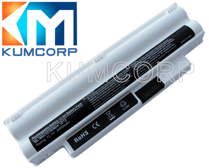 戴尔笔记本电池 Inspiron Mini 1012 11.1V 4400mAh 白色