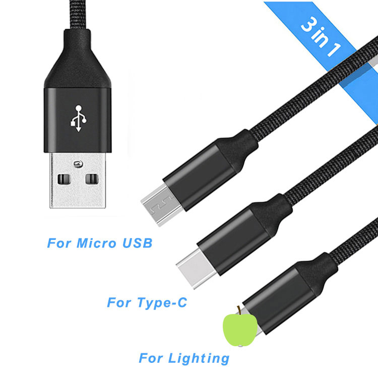 Durable Cable 3 In 1 Micro Type C Cable